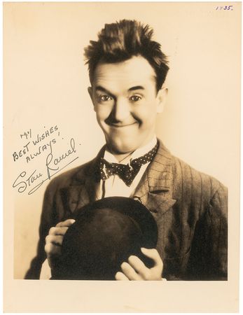 Lot #755 Laurel and Hardy Signed Photographs - Image 1
