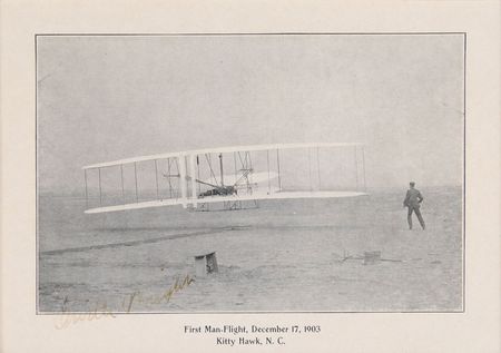Lot #368 Orville Wright: Iconic image of man’s first flight - Image 1
