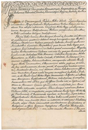 Lot #223 Maria Theresa Signed Letter - Image 1