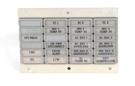 Lot #175 Command Module Master Caution and Event Annunciator Panel - Image 1