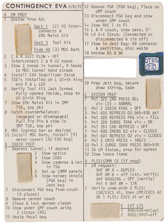 Lot #235 Apollo Cue Card - Image 1