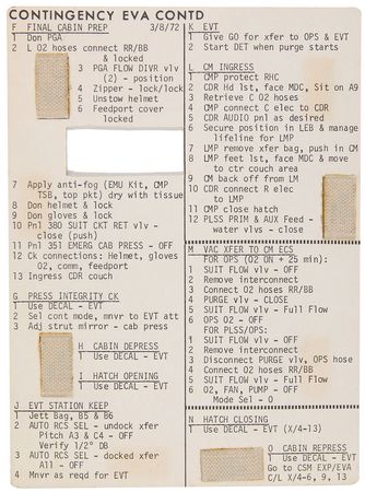 Lot #235 Apollo Cue Card - Image 2
