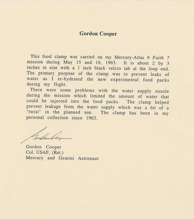 Lot #75 Mercury 9: Gordon Cooper - Image 3