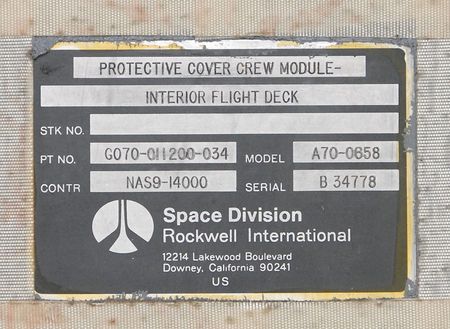 Lot #590 Shuttle Crew Module Protective Cover - Image 2
