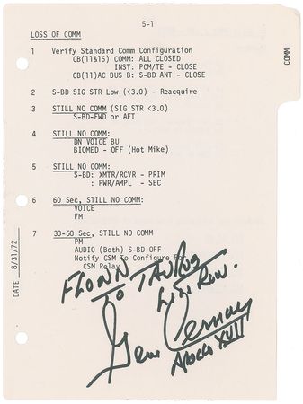 Lot #530 Apollo 17: Gene Cernan - Image 1