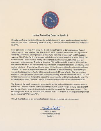 Lot #296 Apollo 9: Dave Scott - Image 2