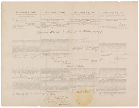 Lot #36 Rutherford B. Hayes: Rare four-language