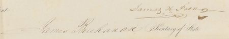 Lot #16 James K. Polk and James Buchanan: Beautiful double-signed Polk and Buchanan diplomatic appointment to Peru - Image 2