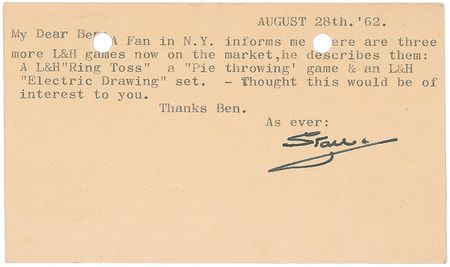 Lot #925 Stan Laurel Letters - Image 2
