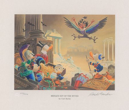 Lot #380 Carl Barks limited edition signed lithograph ?Menace Out of the Myths? - Image 1