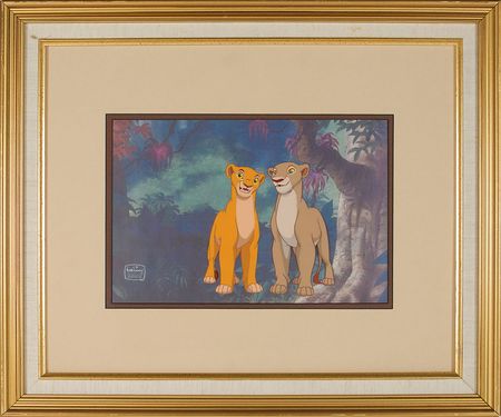 Lot #335 Simba and Nala production cel from The Lion King 2 Handwritten Letter Signed - Image 2
