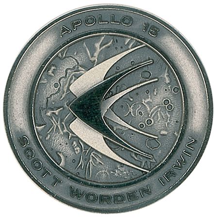 Lot #389 Apollo 15: Apollo 15 Robbins medal made from the storied ?1715 Spanish Plate Fleet? silver - Image 1