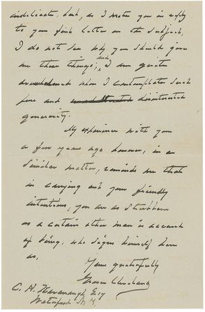 Lot #81 Grover Cleveland Handwritten Letter Signed - Image 3