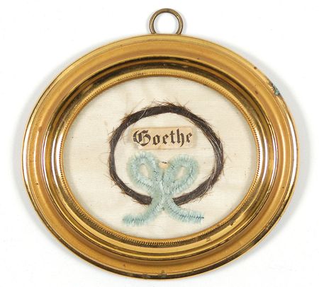 Lot #642 Johann Wolfgang von Goethe: Well-documented ringlet of Goethe?s hair - Image 1
