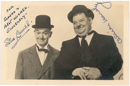 Lot #865 Laurel and Hardy Signed Photograph - Image 1