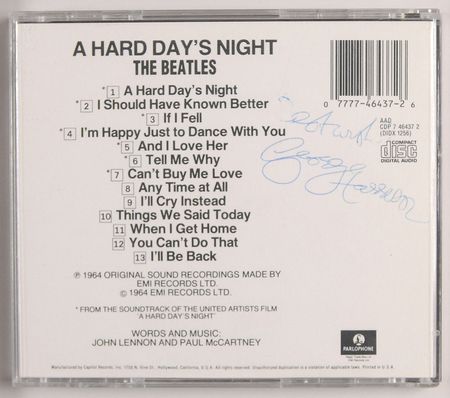 Lot #756 Beatles: George Harrison Signed Photograph and CDs - Image 3
