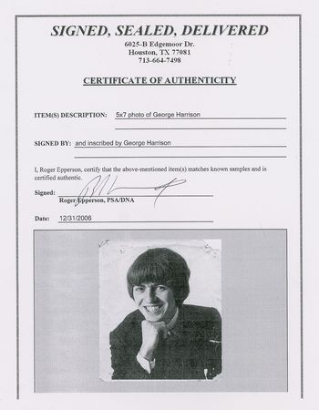 Lot #756 Beatles: George Harrison Signed Photograph and CDs - Image 4