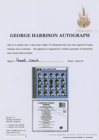 Lot #756 Beatles: George Harrison Signed Photograph and CDs - Image 5