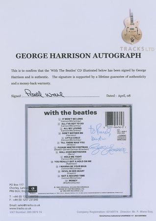 Lot #756 Beatles: George Harrison Signed Photograph and CDs - Image 6