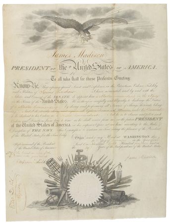 Lot #6 James Madison: War of 1812 promotion for