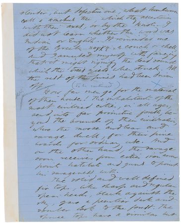 Lot #671 Henry David Thoreau: Thoreau?s transcendent observations in the Maine backwoods, ?where the moose and bear and savage dwell? - Image 1