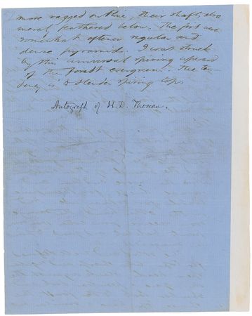 Lot #671 Henry David Thoreau: Thoreau?s transcendent observations in the Maine backwoods, ?where the moose and bear and savage dwell? - Image 2