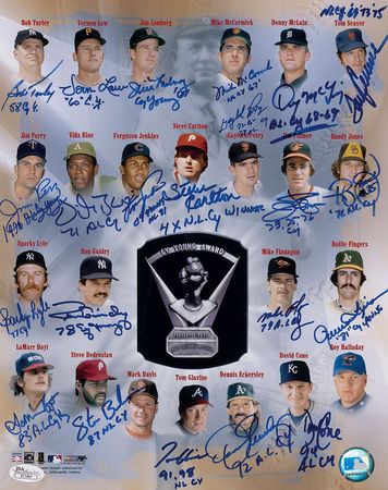 Lot #1002 Cy Young Award Winners Signed Photograph - Image 1