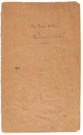 Lot #448 Rembrandt Peale: Exquisite 1839 manuscript draft of Pealeâ€™s 
