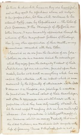 Lot #448 Rembrandt Peale: Exquisite 1839 manuscript draft of Pealeâ€™s 