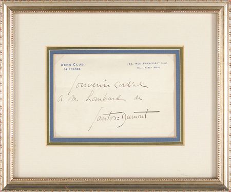 Lot #356 Alberto Santos-Dumont Signature - Image 2