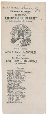 Lot #20 Abraham Lincoln Election Ticket