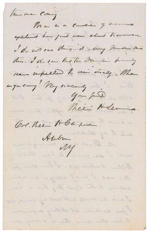 Lot #294 William H. Seward: “The Democratic party seems impelled to ruin itself” - Image 2