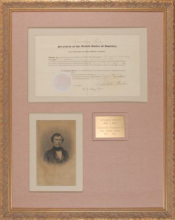 Lot #19 Franklin Pierce Signed Document