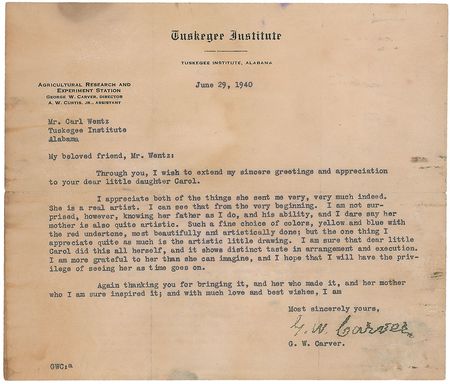 Lot #256 George Washington Carver Typed Letter Signed - Image 1
