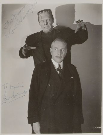 Lot #844 Lon Chaney, Jr. and Cedric Hardwicke: Fantastic publicity still for The Ghost of Frankenstein - Image 1