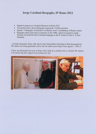 Lot #219 Pope Francis: Historic image of the soon-to-be Pope with his predecessor - Image 3