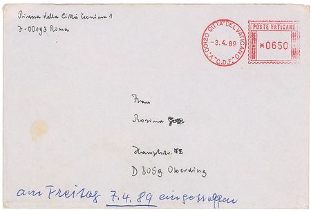 Lot #220 Pope Benedict XVI Handwritten Letter Signed - Image 3