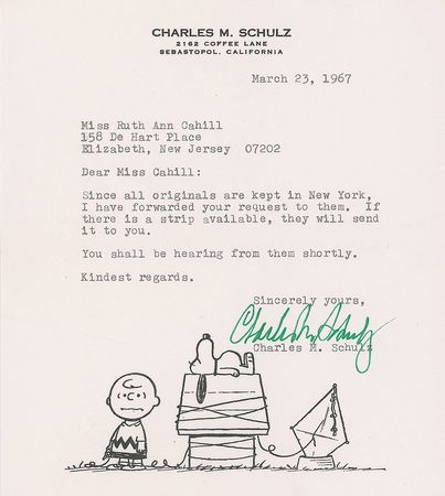 Lot #613 Charles Schulz Typed Letter Signed - Image 1