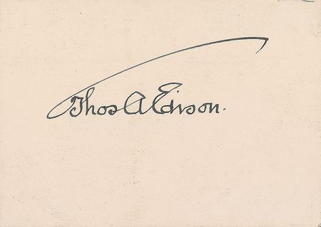 Lot #155 Thomas Edison Calling Card - Image 1