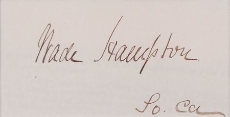 Lot #322 Wade Hampton Signature - Image 2