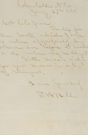 Lot #323 Daniel H. Hill: Scarce letter to the Lost Cause proponent - Image 2