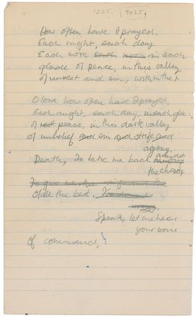 Lot #764 Beatles: Stuart Sutcliffe Handwritten Poem - Image 2