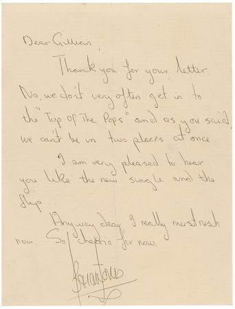 Lot #788 Rolling Stones: Brian Jones Handwritten Letter Signed - Image 1