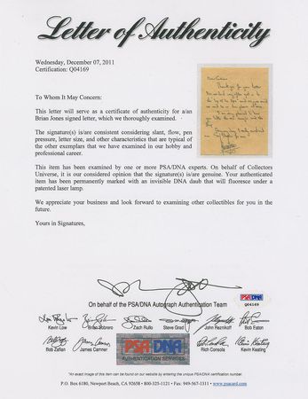 Lot #788 Rolling Stones: Brian Jones Handwritten Letter Signed - Image 2