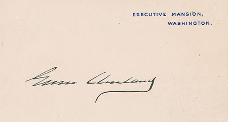 Lot #82 Grover and Frances Cleveland Executive Mansion Cards - Image 1