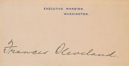 Lot #82 Grover and Frances Cleveland Executive Mansion Cards - Image 2