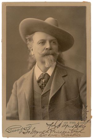 Lot #147 William F. ?Buffalo Bill? Cody: Iconic Buffalo Bill cabinet portrait inscribed to his ?old Prairee Pard? - Image 1