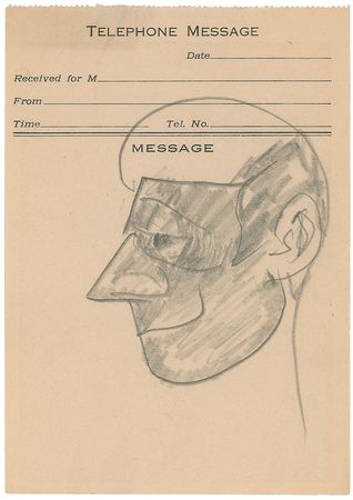Lot #717 George Gershwin: Extraordinary Gershwin self-portrait - Image 1