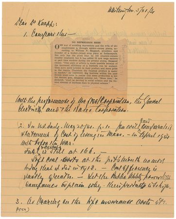 Lot #295 Supreme Court: Louis D. Brandeis Handwritten Letter Signed - Image 1