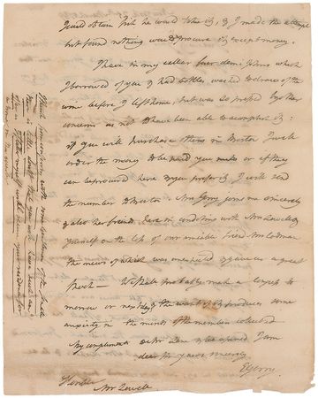 Lot #150 Declaration of Independence: Elbridge Gerry Handwritten Letter Signed - Image 2